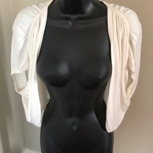 Loft shrug sweater wrap sz med petite off white